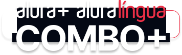 O combo+ é a junção do Alura + Alura lingua